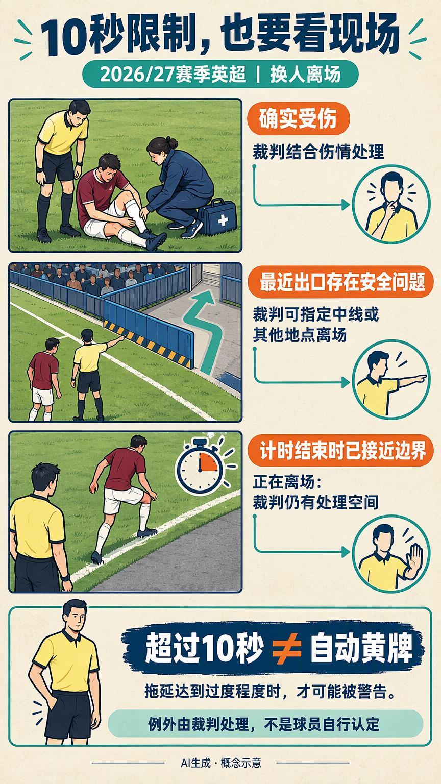 被换下的球员，为什么不能慢慢走回替补席？英超比赛临近结束，领先一方换人，被换球员