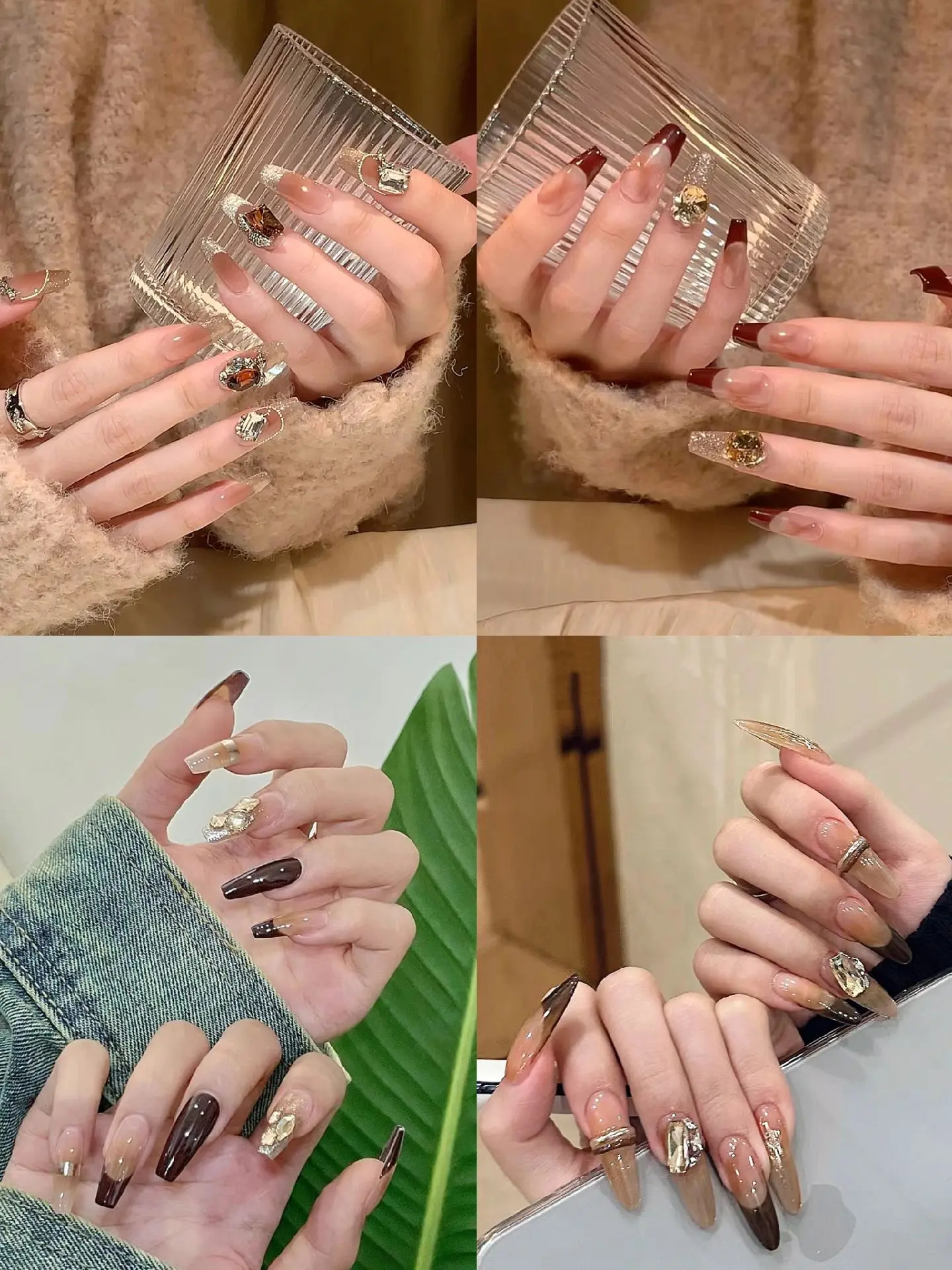 秋冬法式美甲💅🏻不知道做什么款式点开图片慢慢挑~