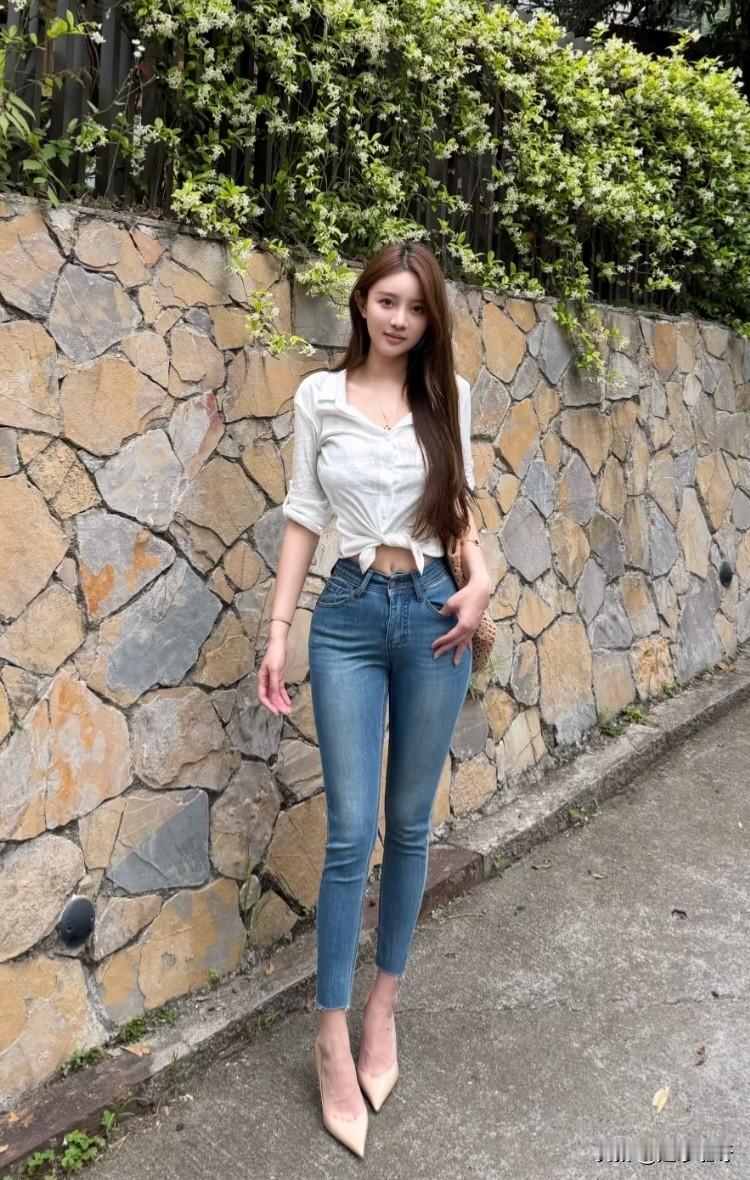 气质牛仔裤，长发美女佳作！什么样的穿搭可以成为气质女神?