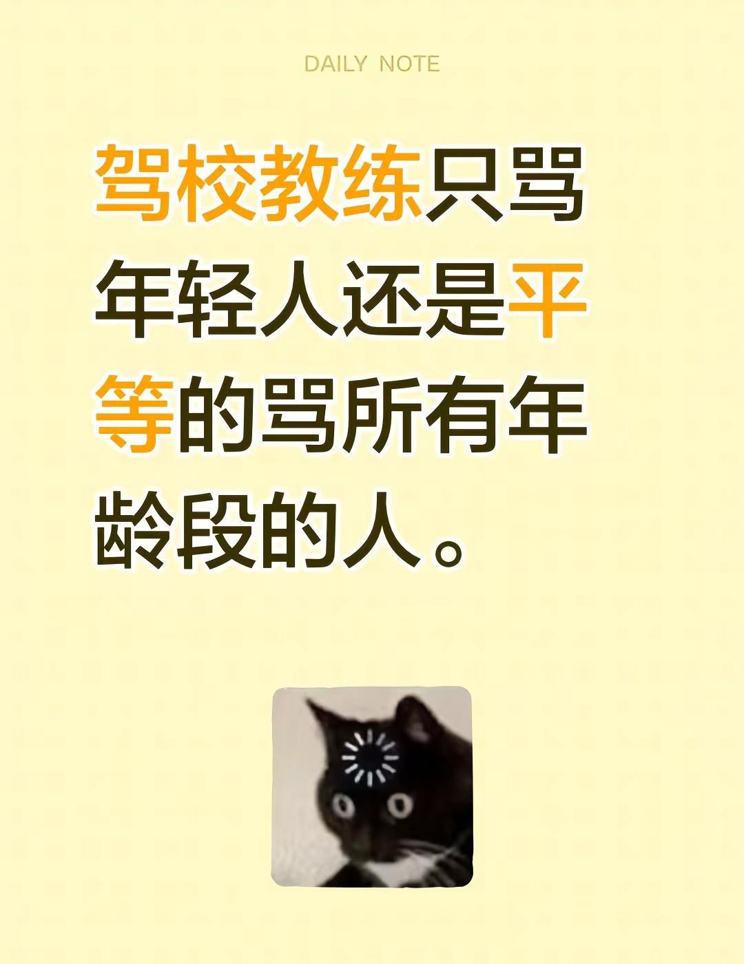 驾校教练只骂年轻人还是平等的骂所有年龄段的人。逼疯教练 驾校教练 学车被骂 当代