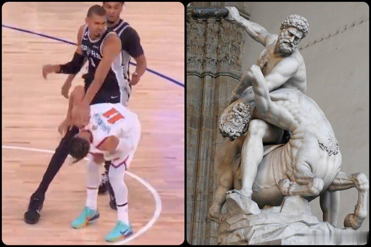 这图有点意思   三节结束马刺92-91尼克斯，感觉和上一场剧情有点像  NBA