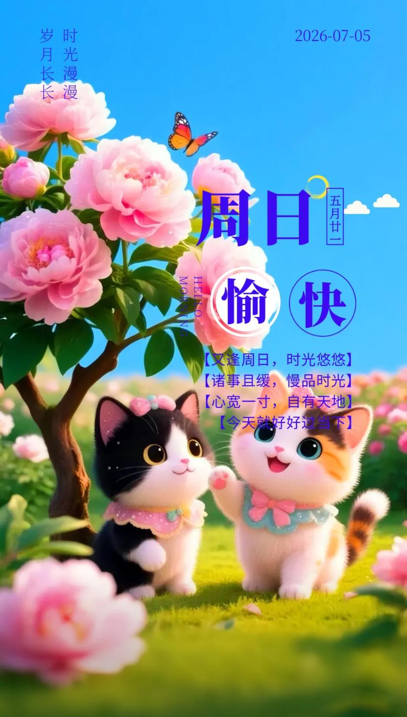 夏晨问安，此后岁岁皆顺遂，岁月恬然享清欢。
2026./07.05.
[微风][