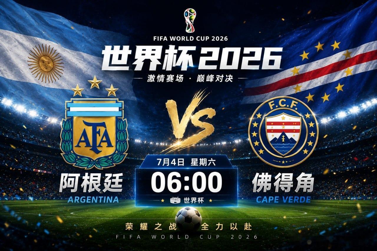🏆 世界杯焦点战🇦🇷 阿根廷 🆚 佛得角 🇨🇻🕕 06:00卫冕冠