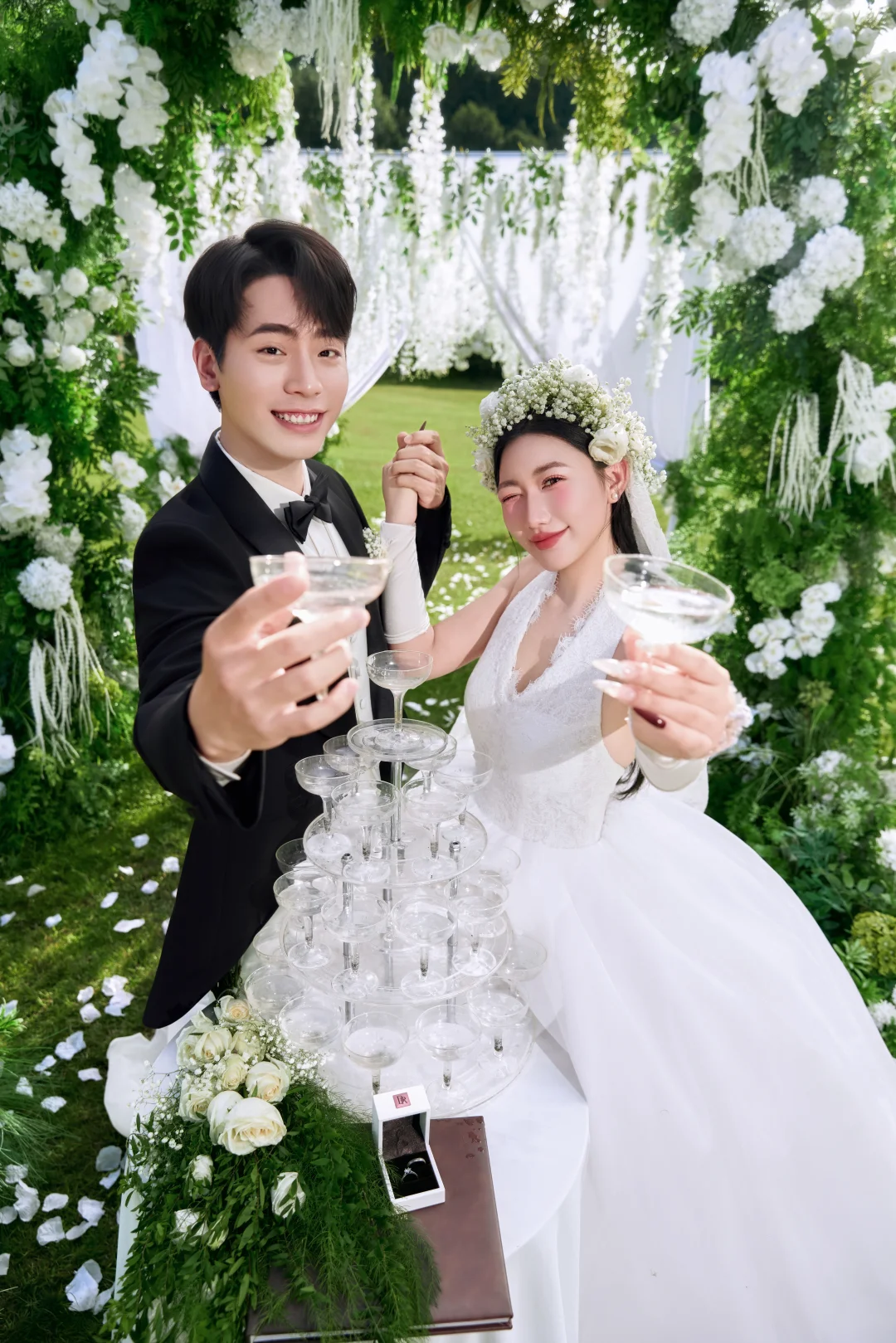 心动yi万次的草坪婚纱照🫧太有生命力啦