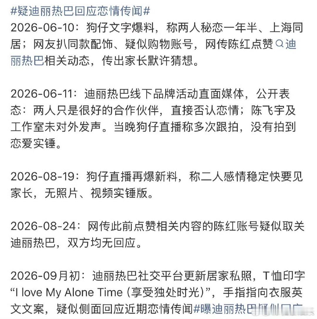 迪丽热巴绯闻时间线迪丽热巴恋情传闻时间线 迪丽热巴恋情传闻时间线，来看看疑迪丽热