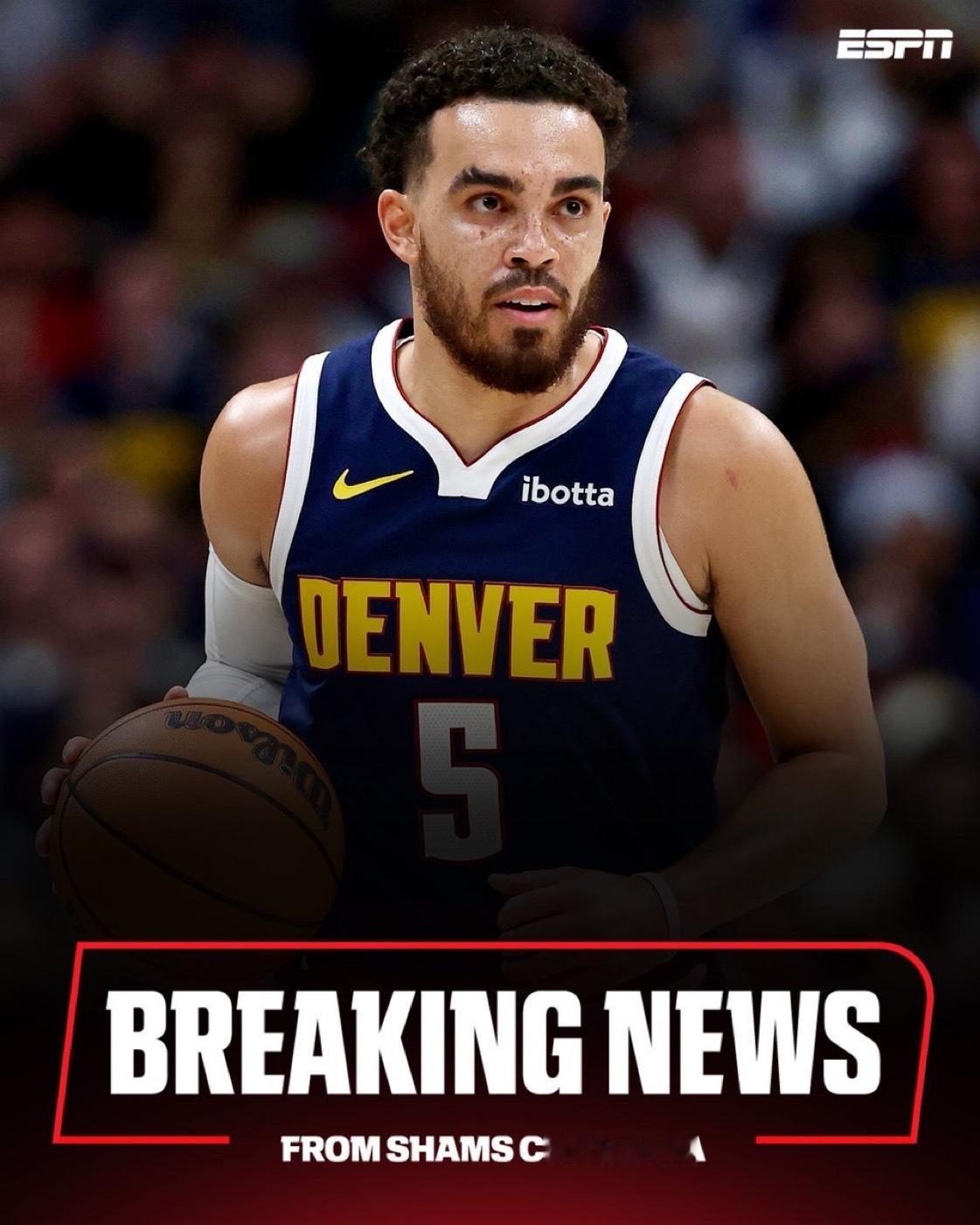 shams报道，自由球员后卫泰厄斯·琼斯已同意与丹佛掘金队续约一年。 nba自由