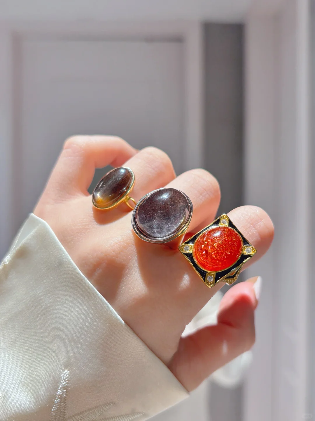 手里有星辰 低头看宇宙 💍小众水晶戒指