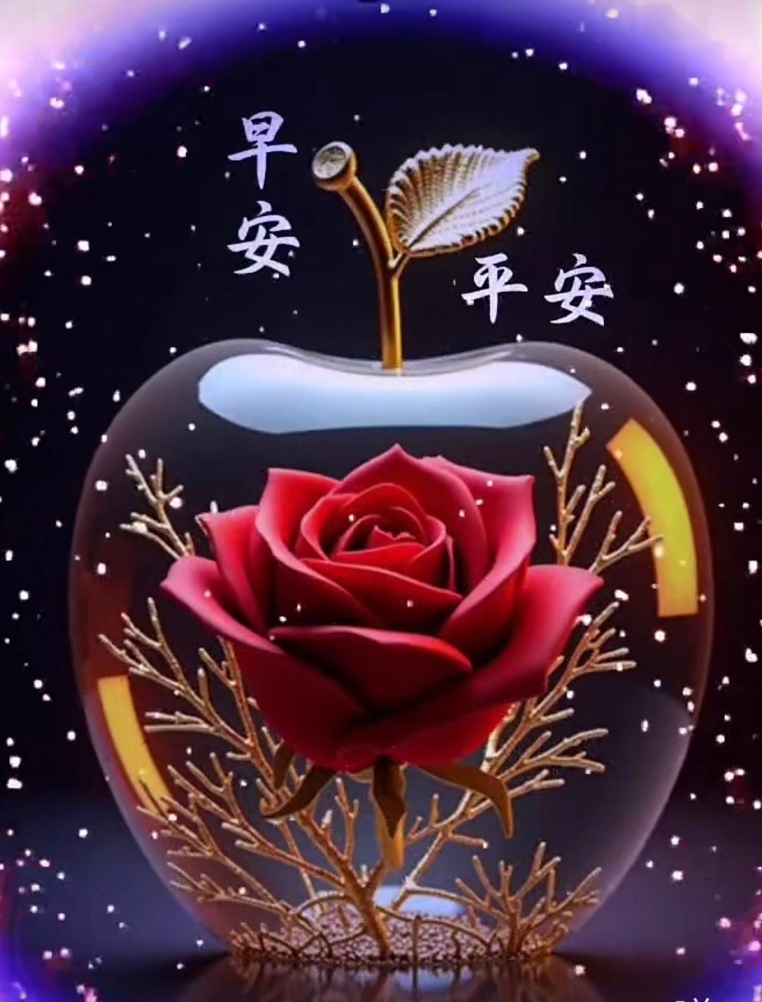 凍化雪融春意濃，
心中牽掛沒有停，
清晨問候見真情，
春陽暖意多出行，
冬期晦氣