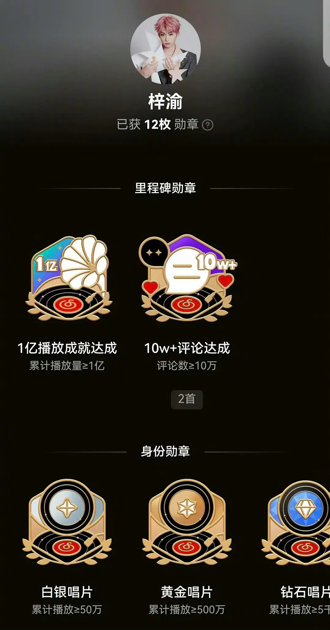 梓渝的歌在网易云播放量破亿梓渝工作室 ​​​