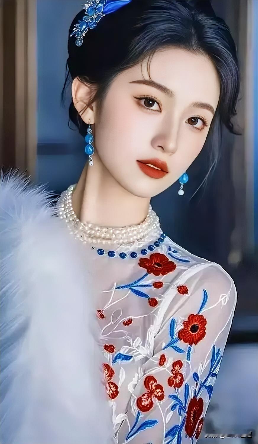 惊艳的东方美人，古风妆容与服饰，宛如画中仙子。活泼可爱的女生是不是特招人喜欢?