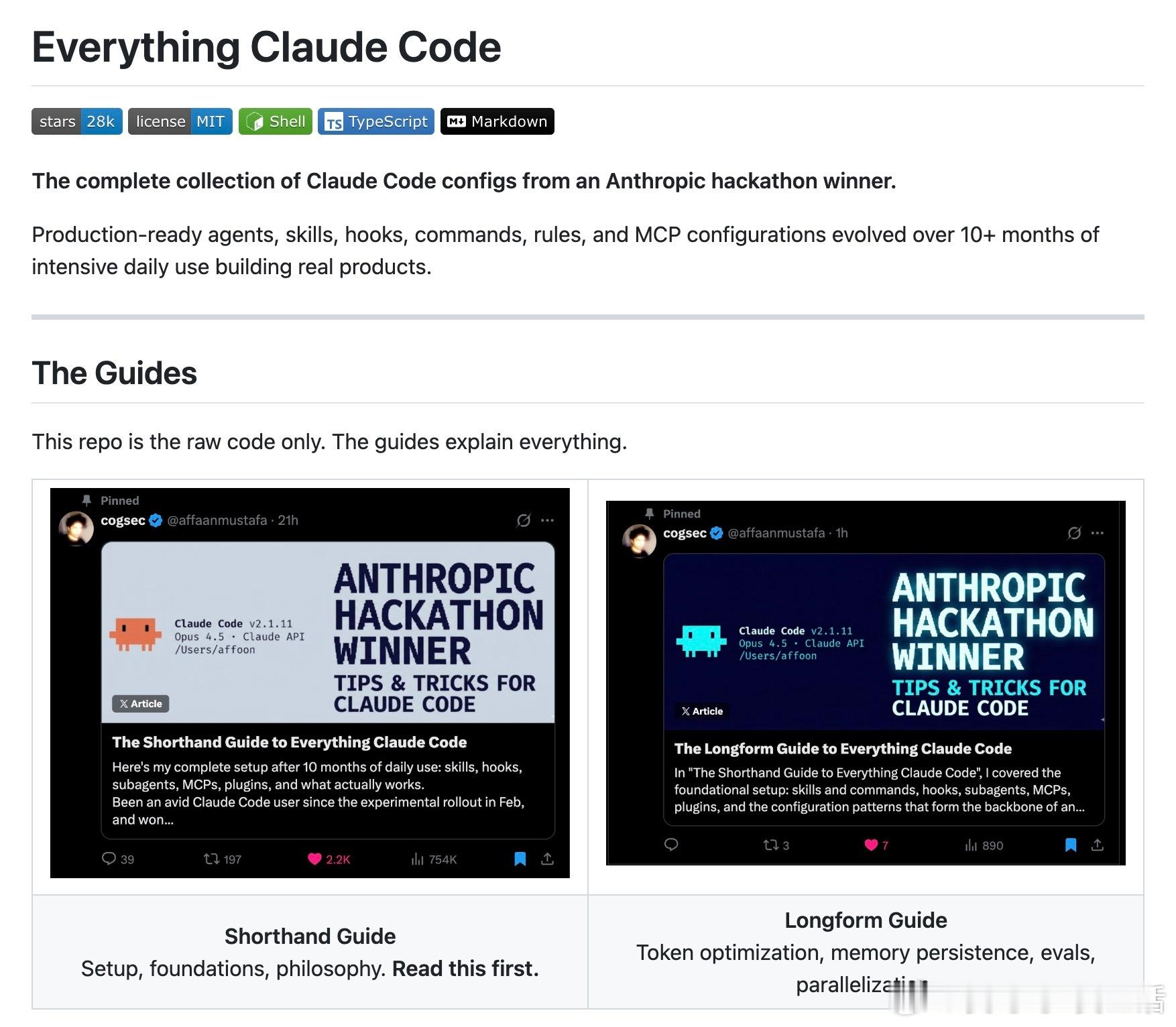 【Anthropic黑客马拉松冠军开源了他的全套Claude Code配置】Cl