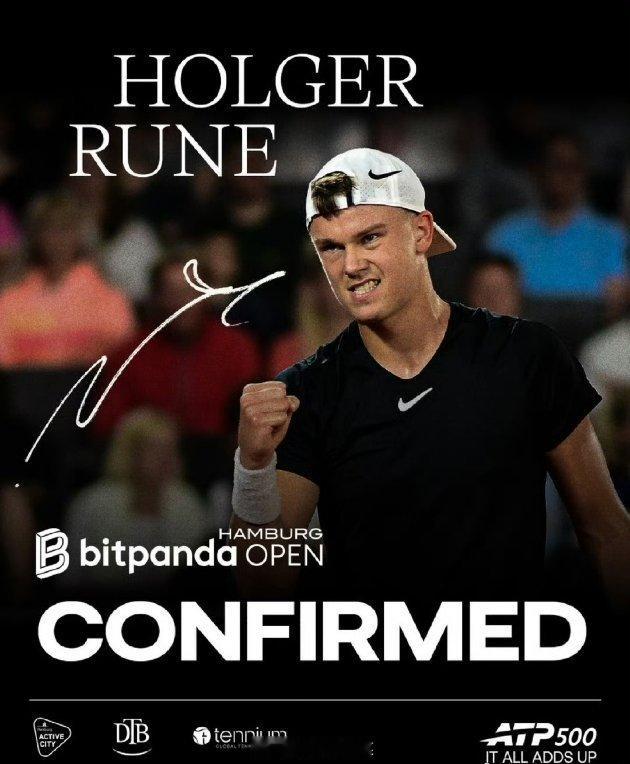 ATP官网消息:鲁内将在5月复出，参加德国🇩🇪汉堡站比赛红土撒野季ATP