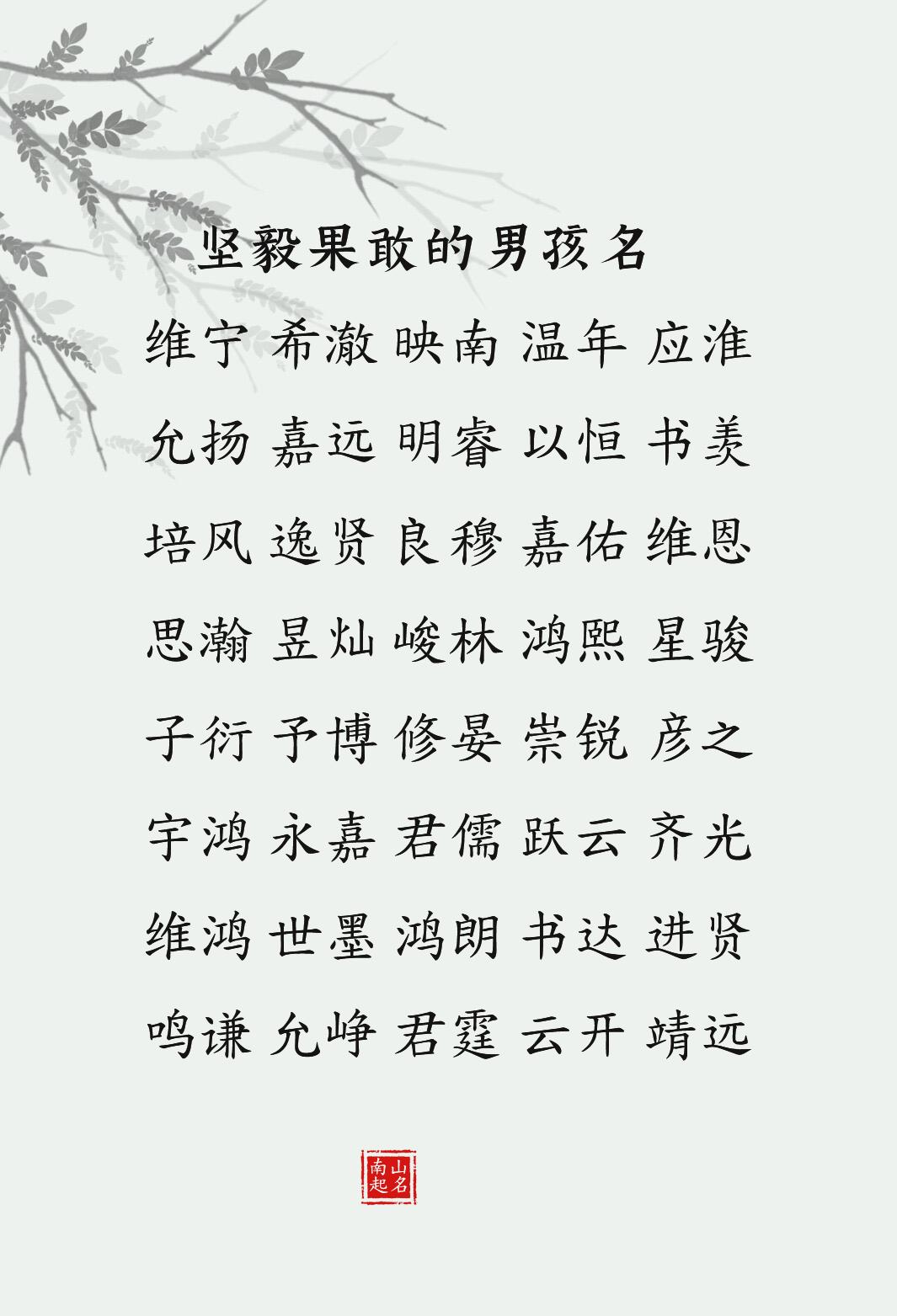 新生儿起名：坚毅果敢的男孩名，苍劲有力，一往无前名字 起名改名 
令恒 * 旭平