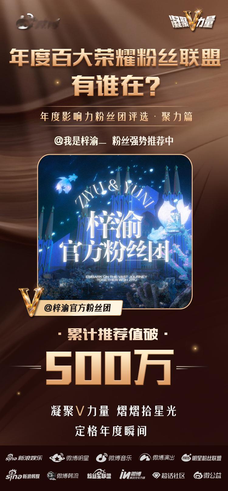 📜【年度百大荣耀粉丝联盟·累计推荐值突破500万战报】🔮热烈祝贺  累计推荐