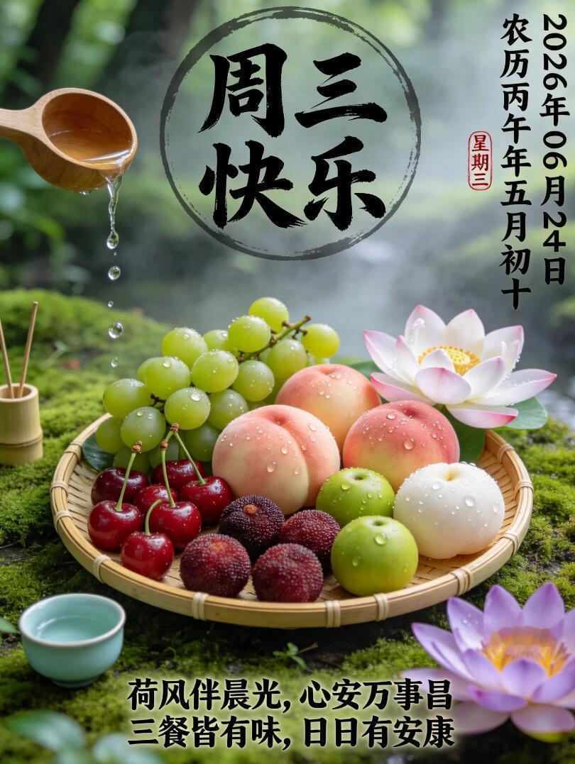 2026.6.24周三早安祝福图片壁纸拿图吱一声噢～ 