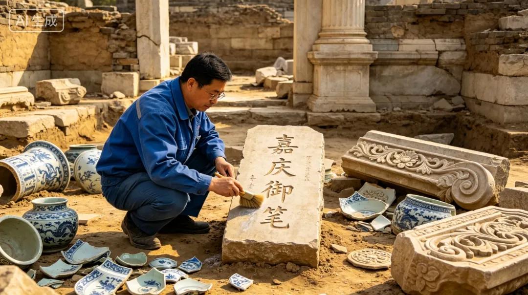 圆明园被挖掘了，圆明园地下藏了五万件文物，专家们最激动的不是在地宫里找到的金银珠