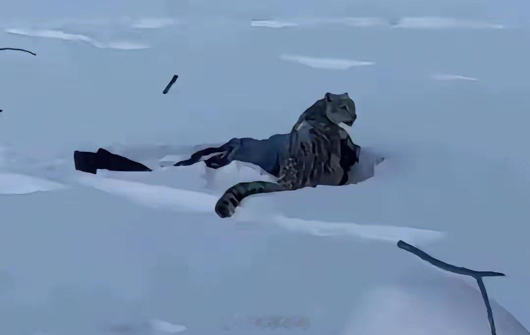 现场目击者与航拍显示，她最终靠近到雪豹3-5米范围（属雪豹防御临界距离），触发防