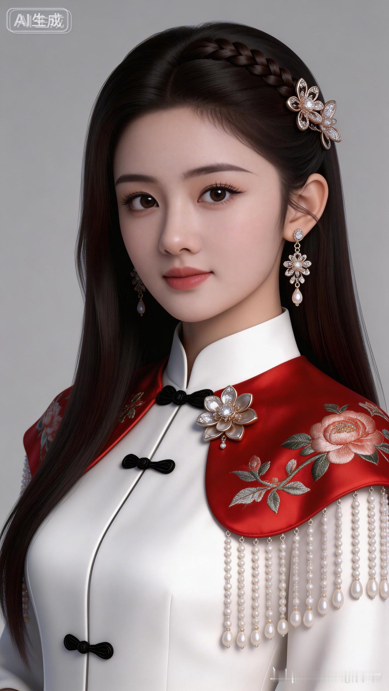 优雅旗袍美人，花饰点缀，尽显东方韵味！