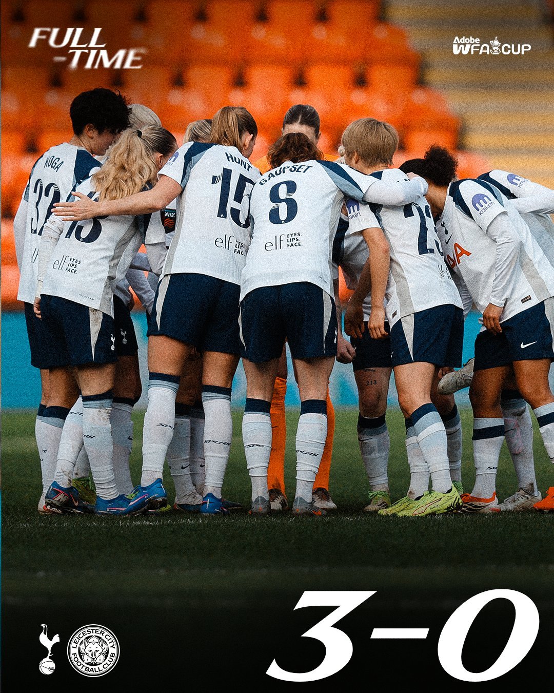 热刺的比赛还用看？又是一场大胜热刺女足主场3-0完胜莱斯特城，顺利挺进足总杯下一