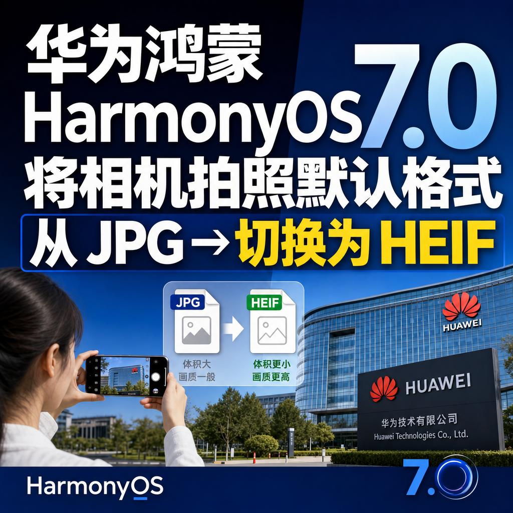 鸿蒙7.0悄悄改了拍照格式，很多人还不知道这意味着什么
很多人觉得手机拍照存JP