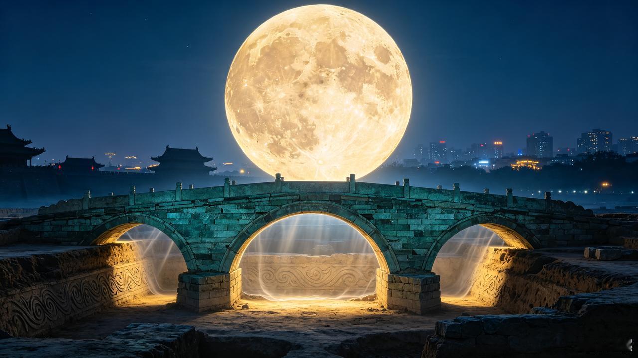 “州桥明月”，古汴梁八景之一。千年前的中秋月色，今人只能于古籍中遥想。
    