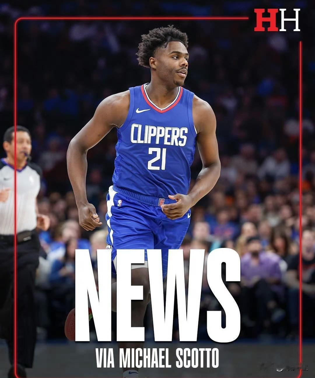 不留！快船又一选秀球员将离开
今天据Scotto报道，快船队将拒绝执行科比·布朗