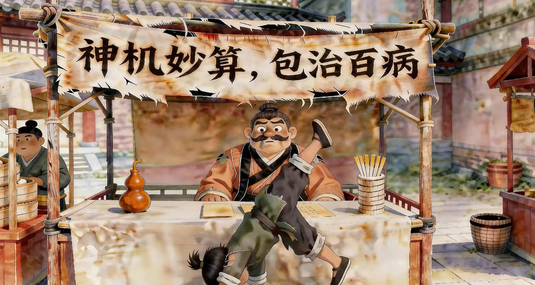 《白蛇传之我叫王道灵（2026）》，AI做的动画，细看画面还是有不少bug的。（