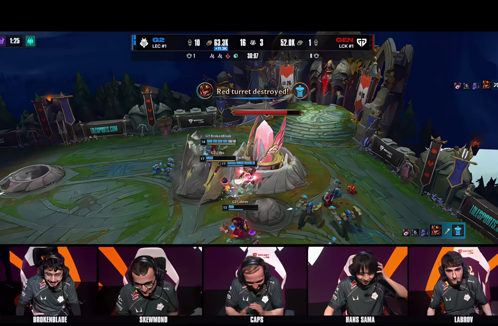 专打LCK！G2 3-0 GEN ！GEN对战G2 G2战胜GEN