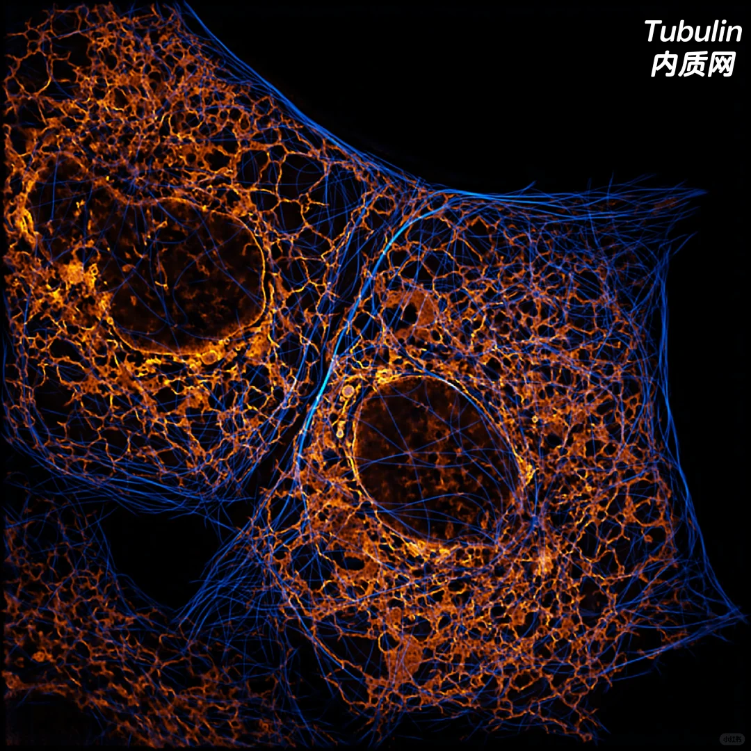 内质网和tubulin，浅拍一下，效果还可以