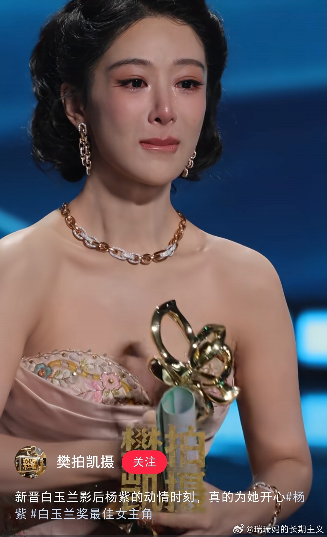 杨紫，实至名归“有梦想、努力的人，一定会走到ta想要的方向。”  我也如此相信。