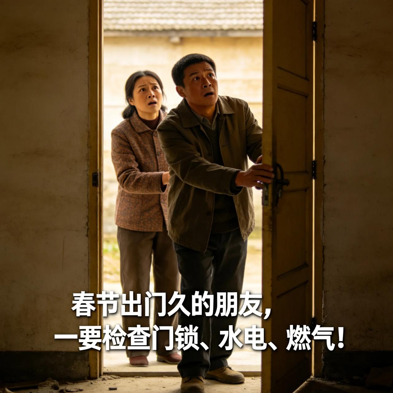 吓懵了！夫妻过完年回家，一开门当场腿软
 
太吓人了！一对夫妻过完年回老家，一推