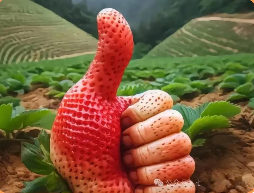莓莓的红手指。