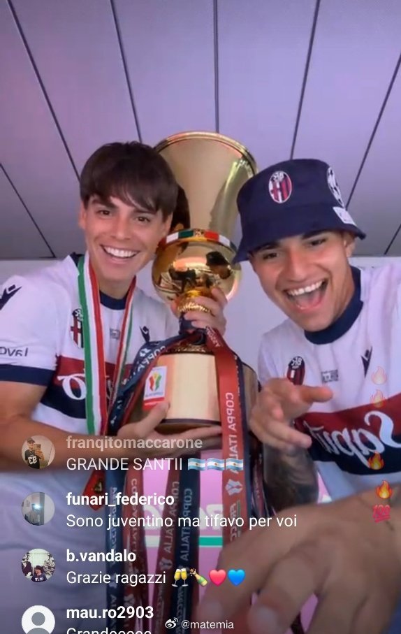 🏆🇮🇹🇦🇷圣地亚哥-卡斯特罗和本杰明-多明戈斯效力的博洛尼亚 1-0 