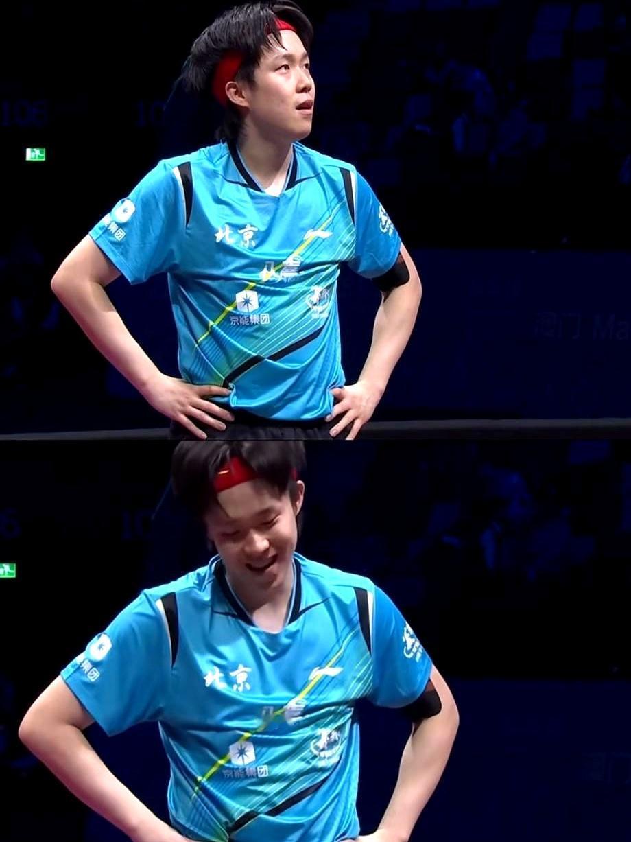 从来没看见他这样过。王楚钦打完比赛笑了，可这笑不是赢樊振东的开心，是懊恼自己拉丢