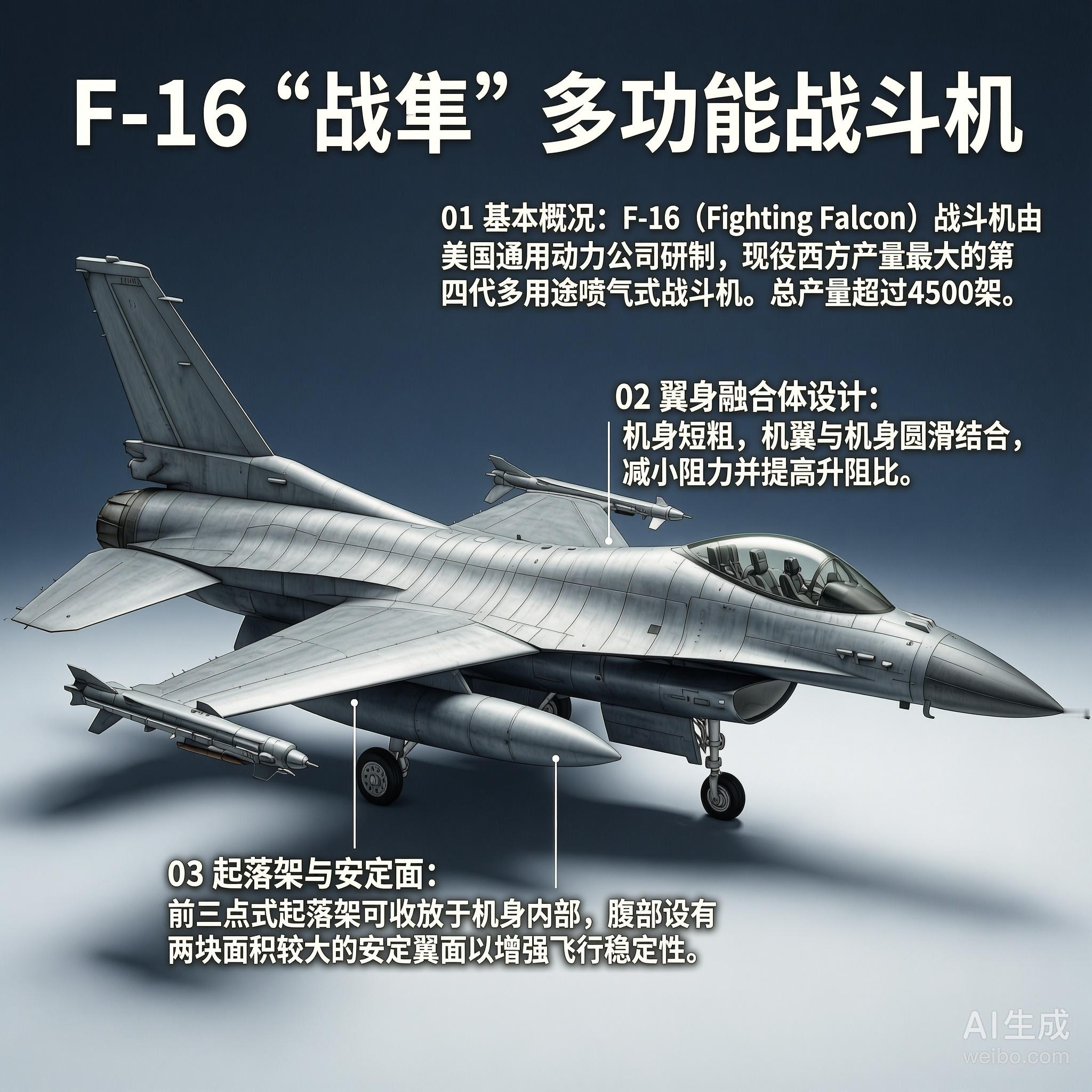 军事ai新视野  F-16“战隼”战斗机F-16“战隼”（Fighting Fa