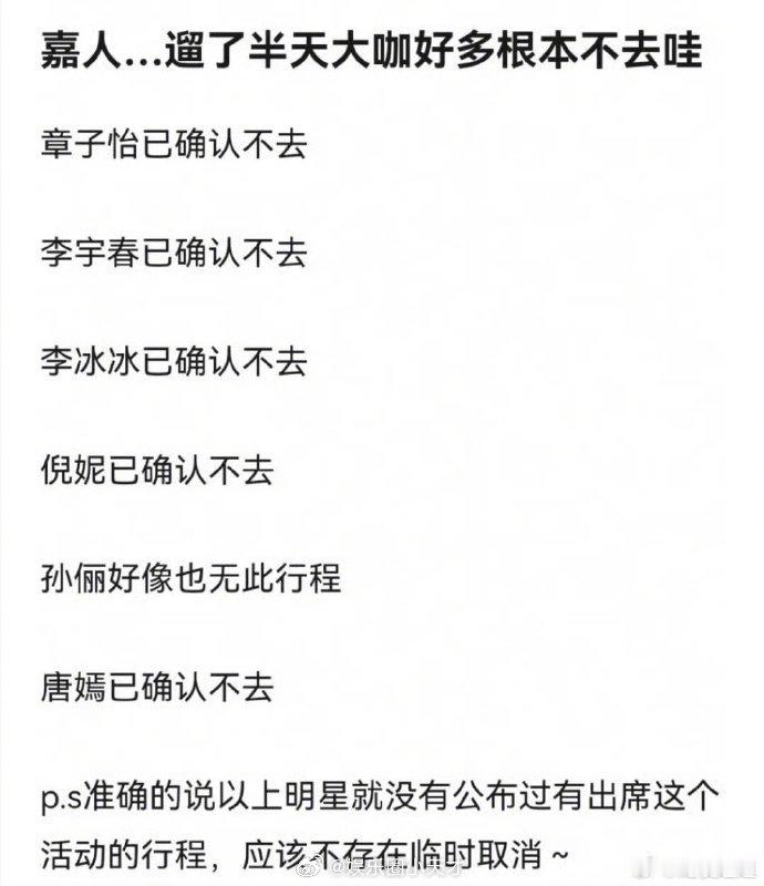 啊？？我高兴了几天的名单，怎么到头来都变成了“确认已不去”[哆啦A梦害怕][哆啦