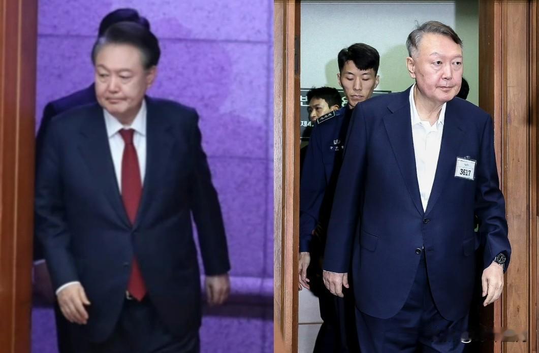 尹锡悦被拘初期和当前状态对比图。

 ​​在牢里的尹锡悦65岁已经龙钟潦倒，在村