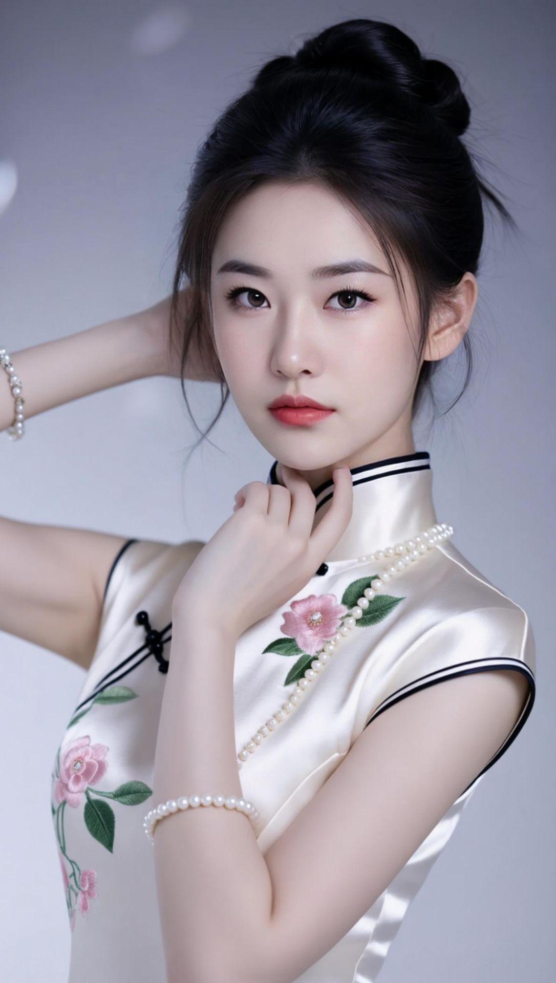 AI珍珠旗袍写真