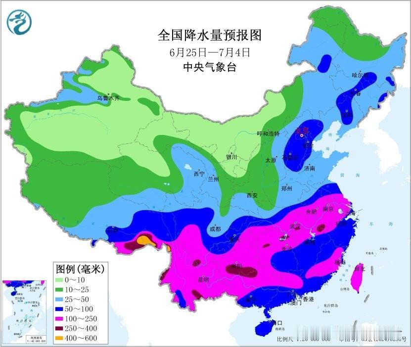 【预报图蓝色区域扩大，后期华北黄淮降雨增多！】

今天（25日）白天，中央气象台