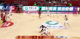 今天看奎因和麦考尔各种起飞。山西男篮vs广东男篮