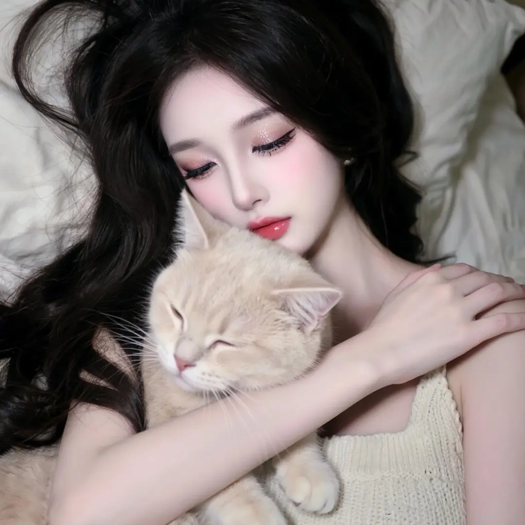少女与猫头像 御姐头像 头像分享 女头像 猫系美女