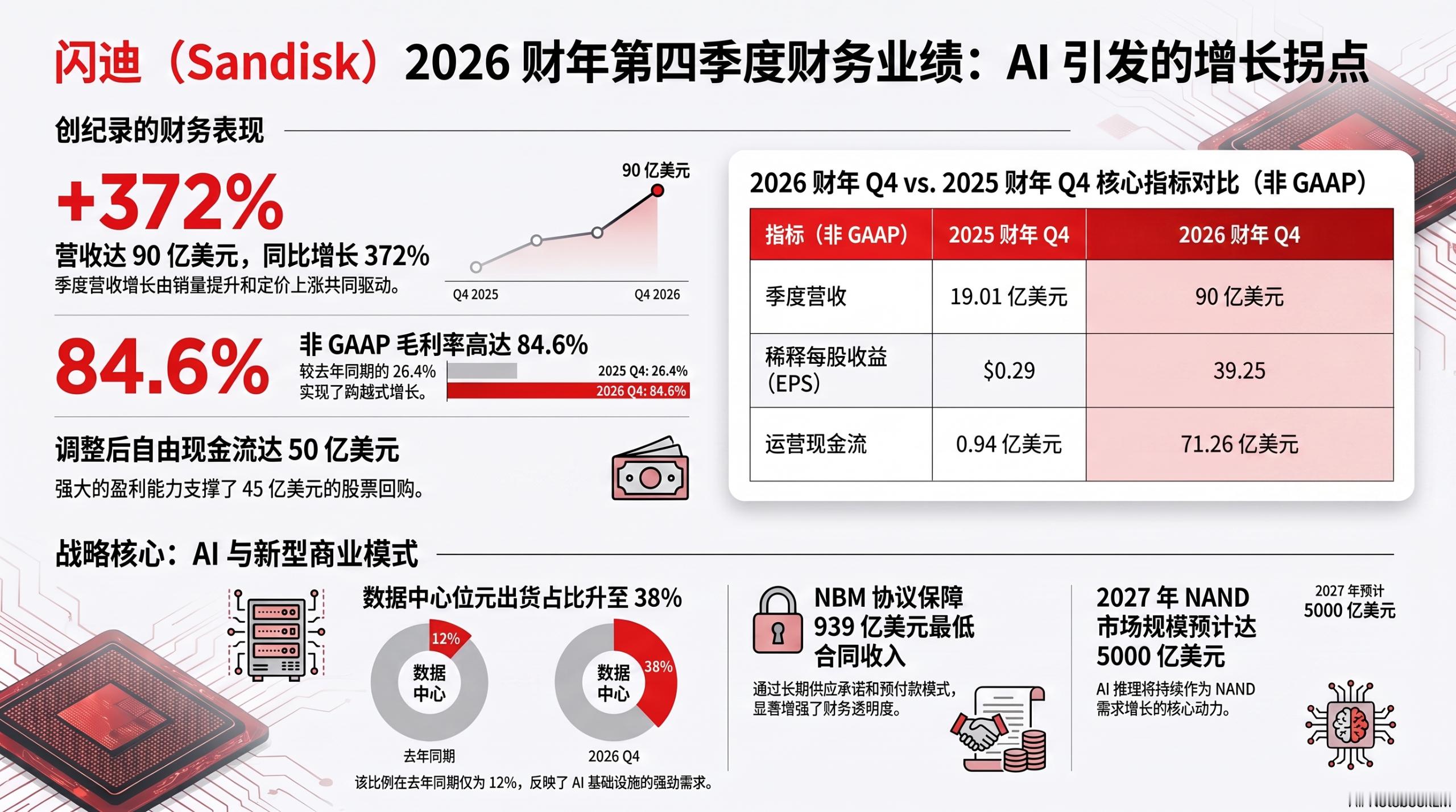 【存储巨头盘后双双大跌！闪迪营收暴增372%但指引低于预期 西部数据业绩指引令市