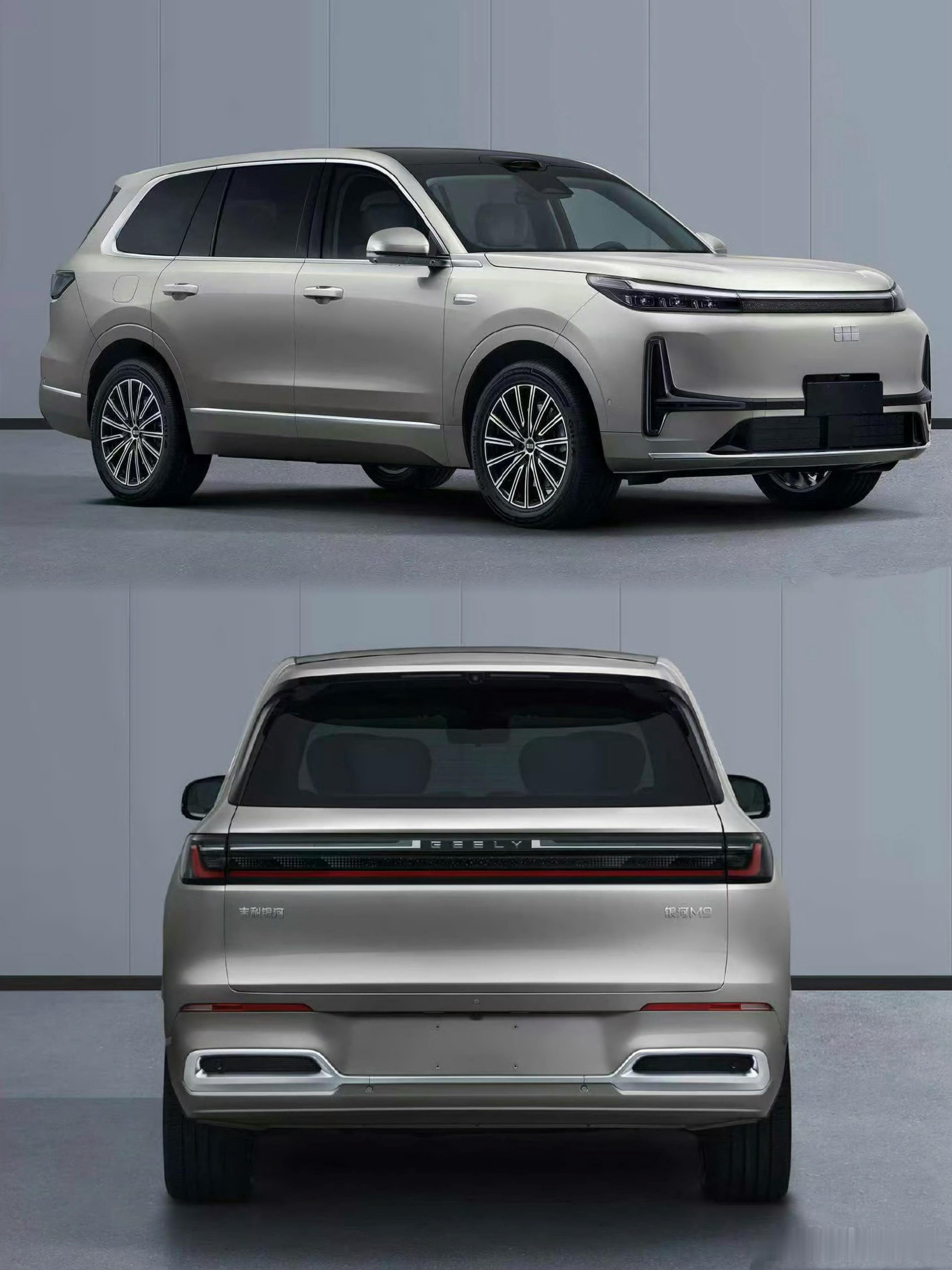 又是一个9系列的全尺寸SUV，吉利银河M9公示问界的名字，理想的造型，再加比亚迪