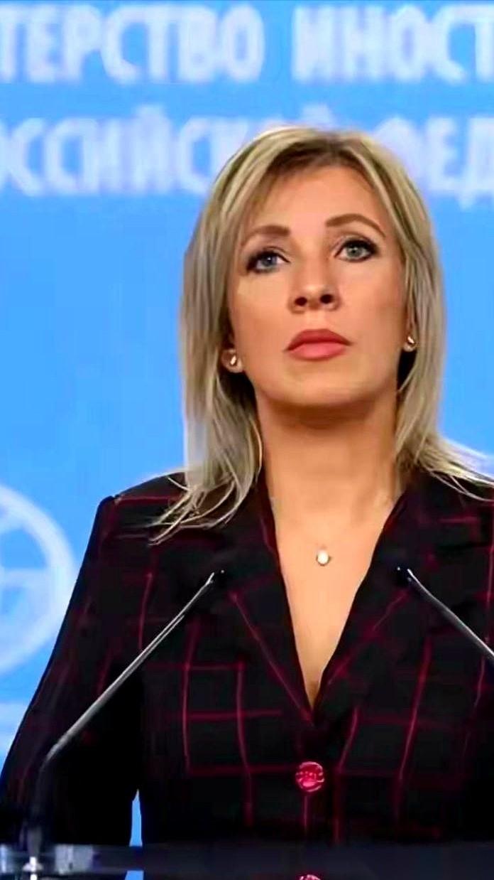 针对英法等国计划在乌克兰西部部署多国部队、建军事设施与武器仓库一事，俄罗斯女发言