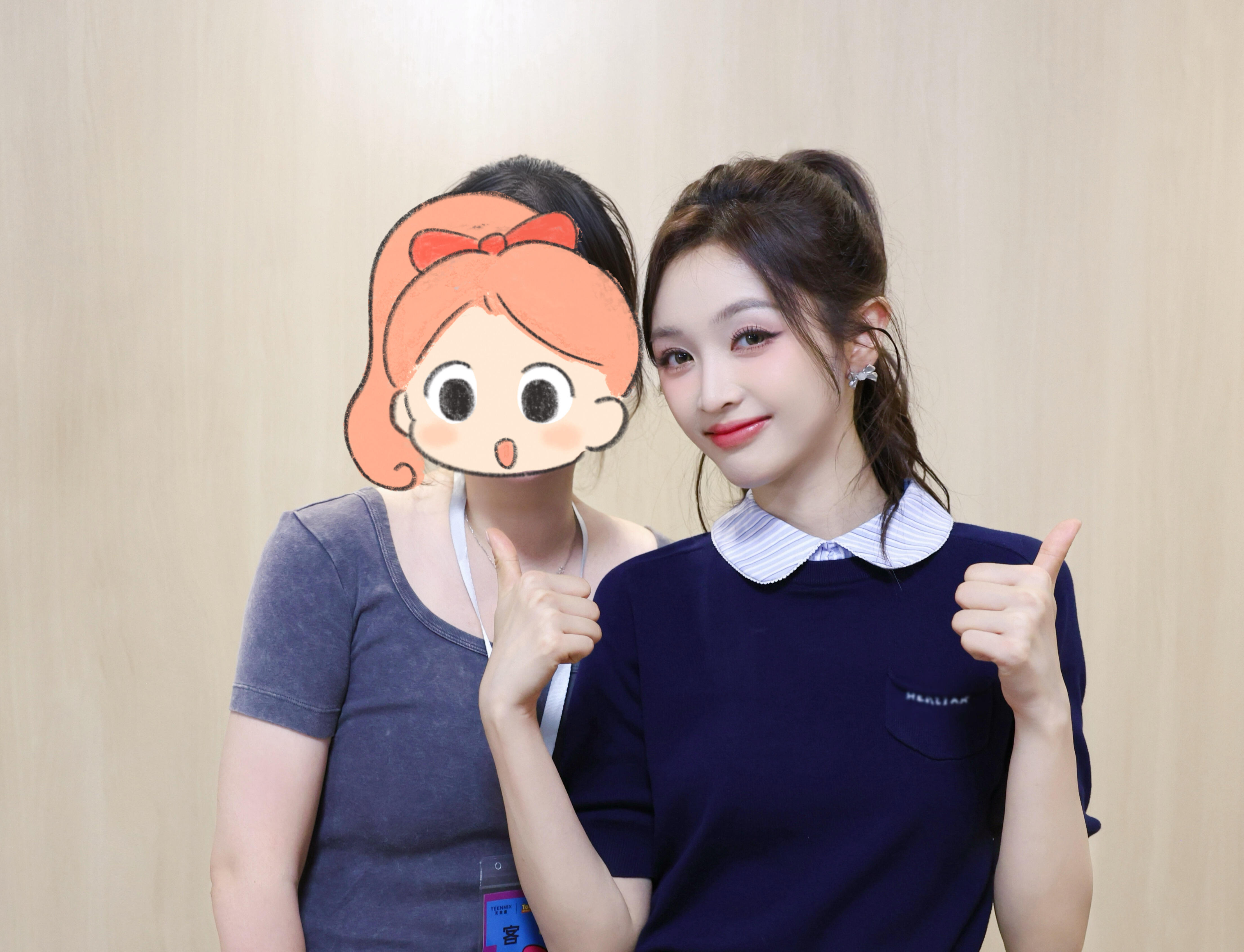 吴宣仪天美意品牌代言人wxy吴宣仪 这张合影的吴宣仪好漂亮​​​
