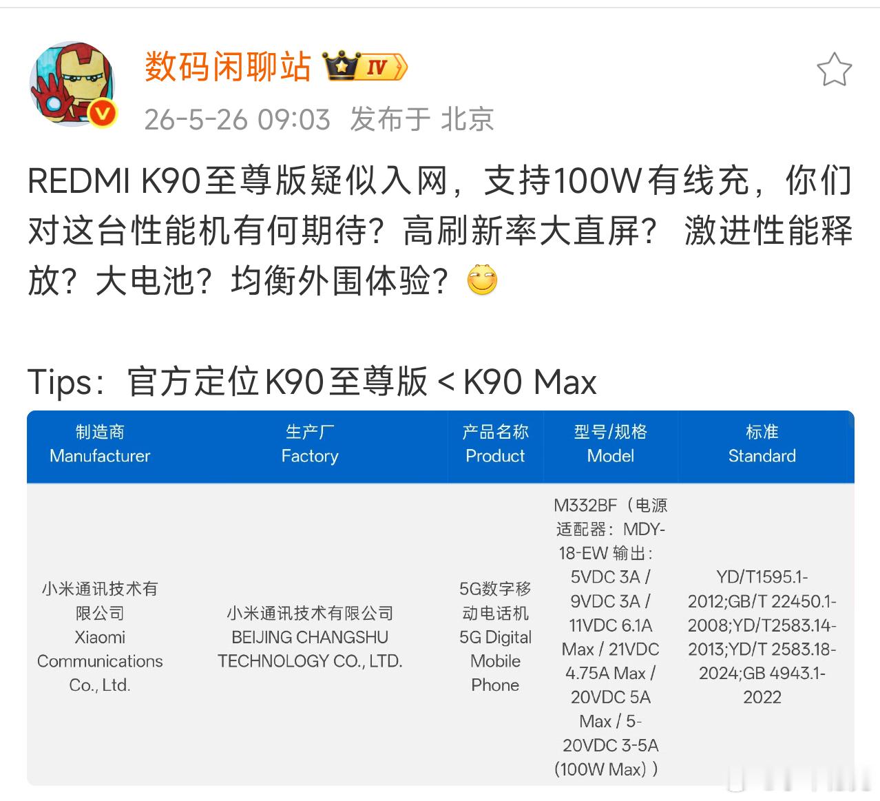 还真蛮好奇，今年的至尊版要怎么搞出差异化？特别是已经有了K90 Max的情况下。