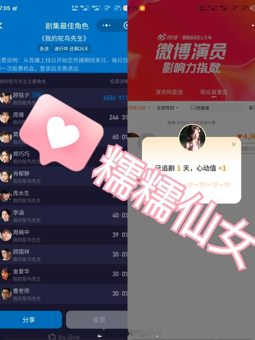 8.23📷【何洛洛🎨顾铭夕 何洛洛顾铭夕  🌇 何洛洛我的鸵鸟先生 🪶】