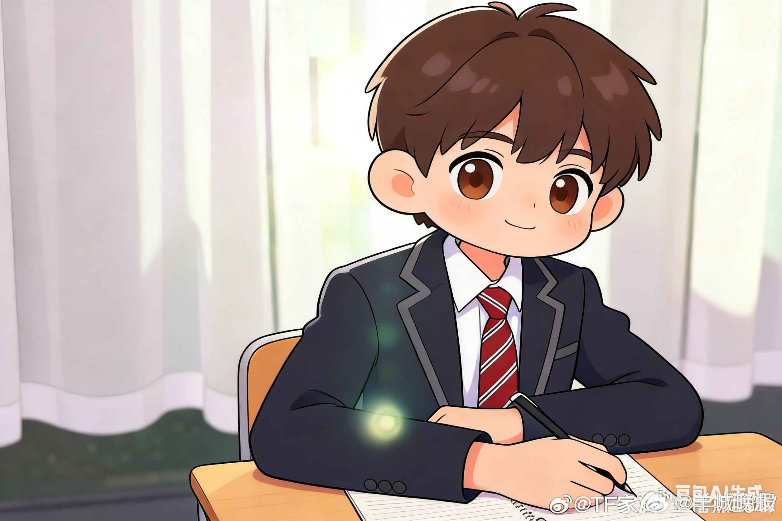 【#我为少年时代2画海报#】用可爱Q版定格少年们的鲜活模样，勾勒专属他们的帅气与