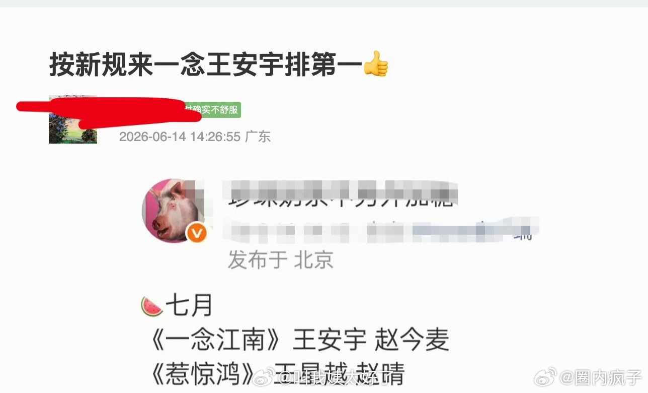 所以按照番位新规的话第一部吃到新剧官宣红利的是王安宇和王星越？ 