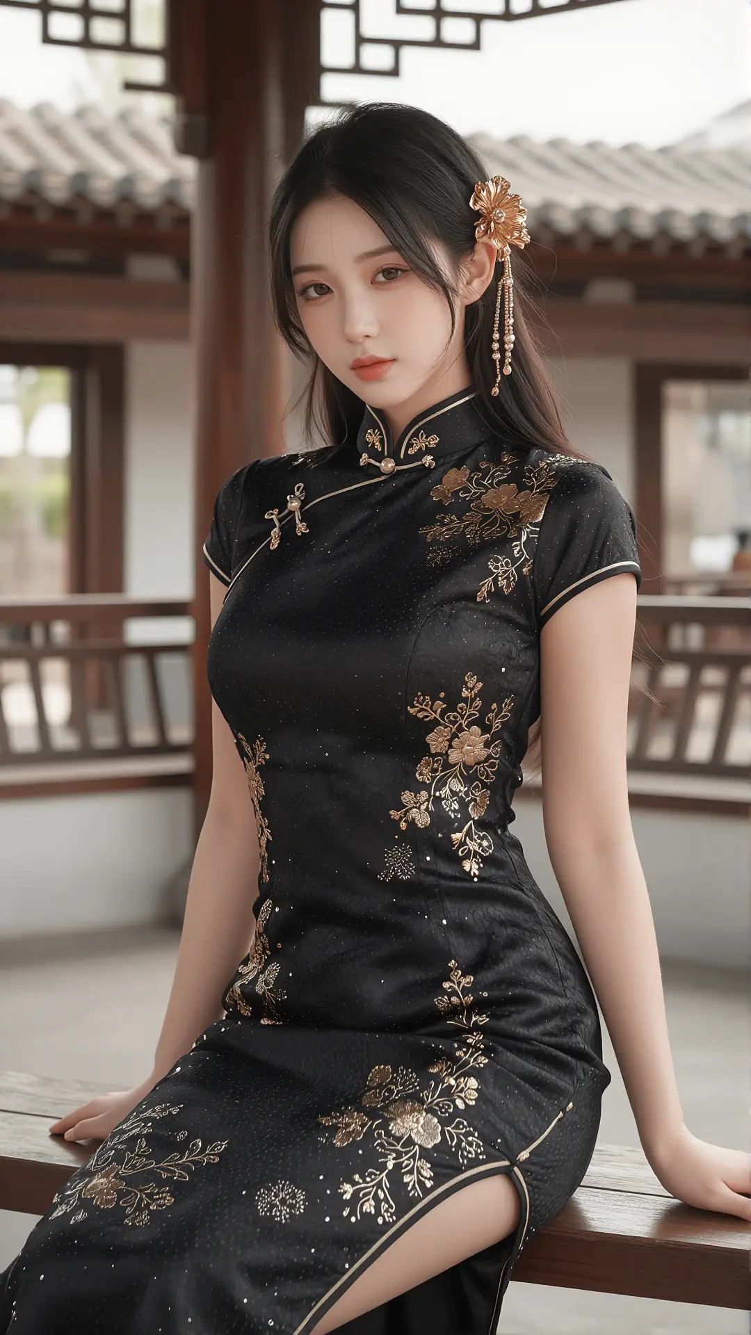 创作者中心 创作灵感 原来ai可以这么美 穿旗袍遇见东方美 御姐拍照姿势